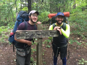 Alexander and Juan at the Swag of the Blue Ridge. On the way to Kelly's Knob